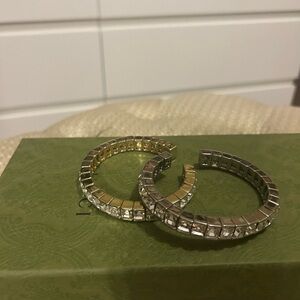 Banana Republic Two-Tone Gold and Silver Crystal-Trim Bracelet Set